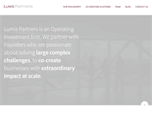 Tablet Screenshot of lumispartners.com